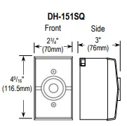 Retentor Magnético para Puertas 15 kg Doble Voltaje / DH-151-SQ