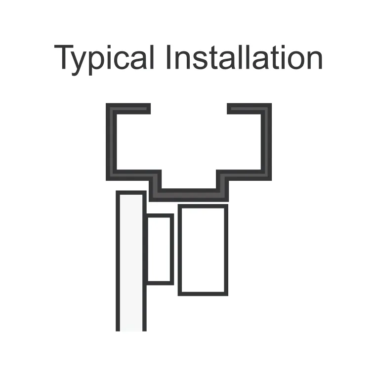 Anclaje L para Cerradura Electromagnética / E-941-S 1200 L