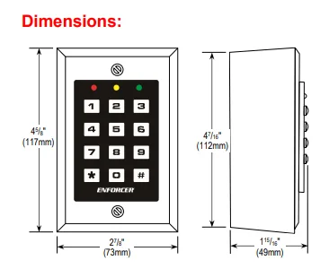 Teclado de Control de Acceso Autónomo 1000 Usuarios / SK-1011-SDQ