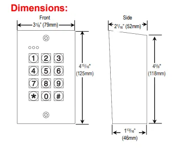 Teclado de Control de Acceso para Intemperie / SK-1123-SQ